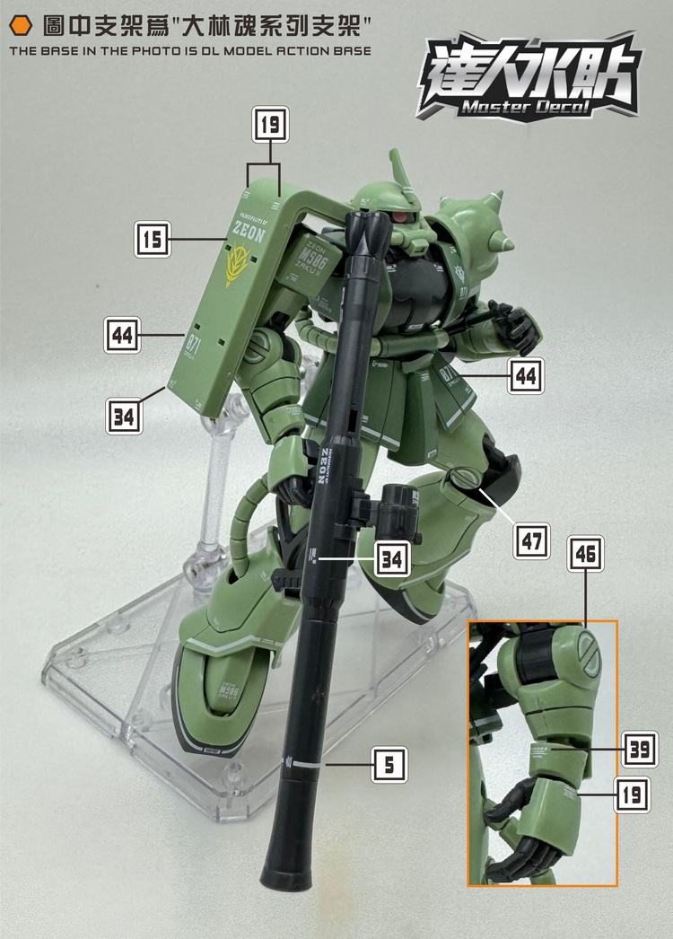 Autocollants fluorescents Mast - Model Kit Gundam Hg avis et prix